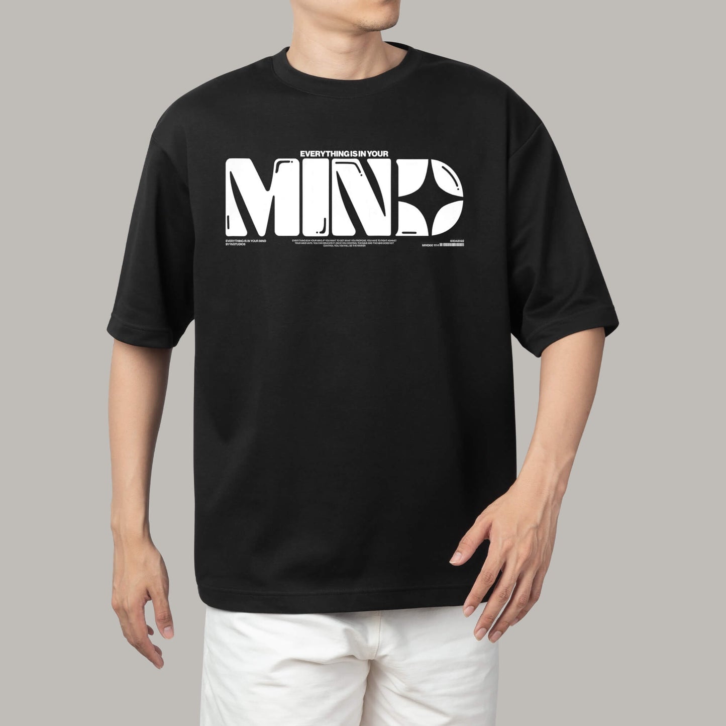 Mind Oversized Graphic Tee for Men