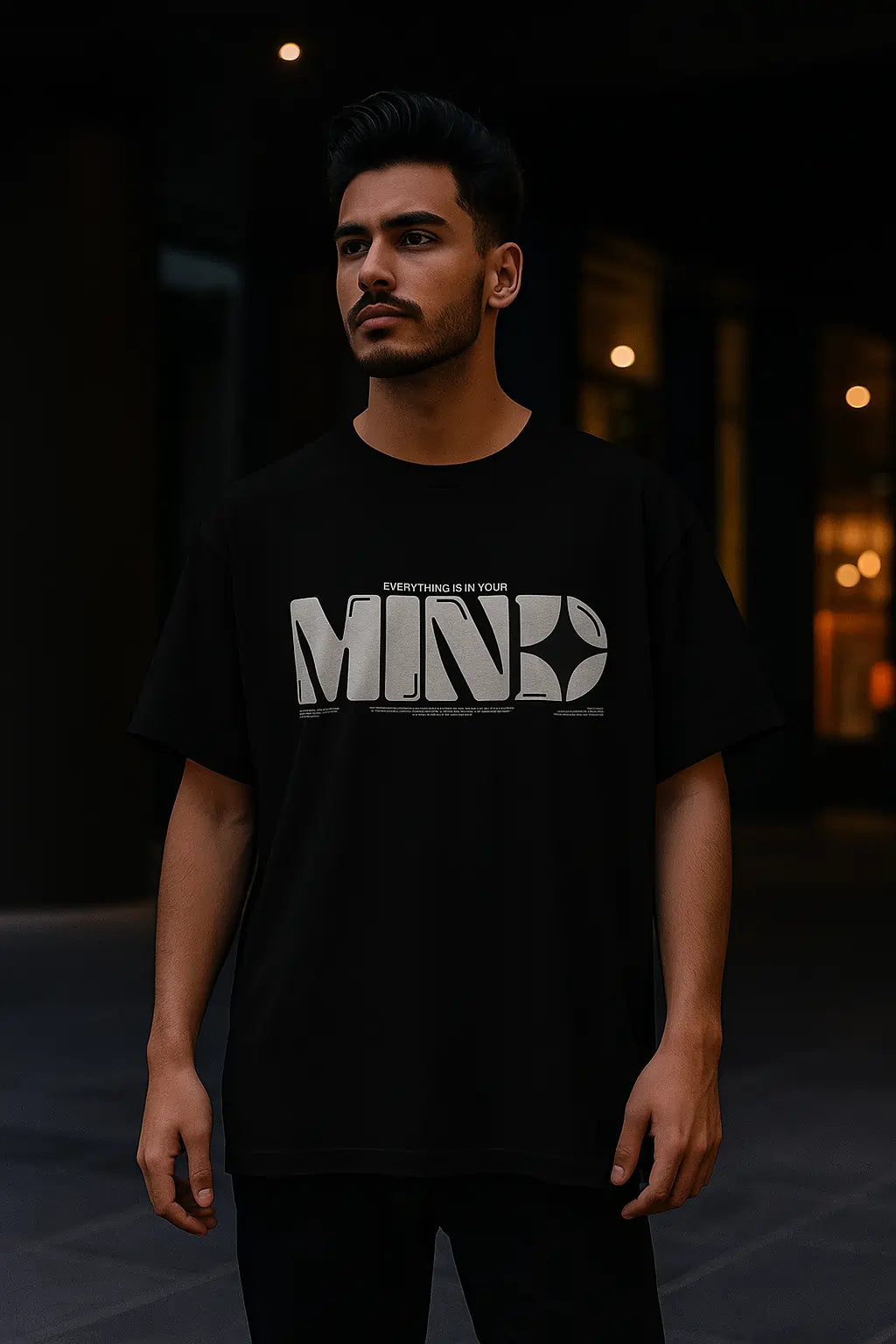 Mind Oversized Graphic Tee for Men