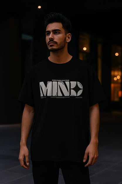 Mind Oversized Graphic Tee for Men