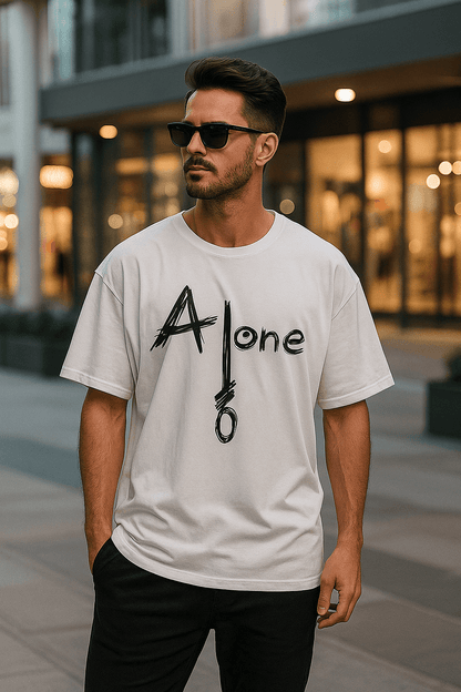 Alone – Graphic Printed Oversized T-shirt