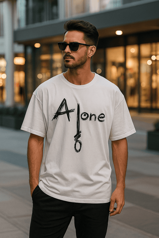 Alone – Graphic Printed Oversized T-shirt